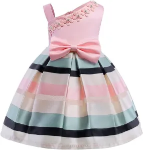 2T-9T Off Shoulder Flower Girls Dress Pageant Party Floral Formal Dresses