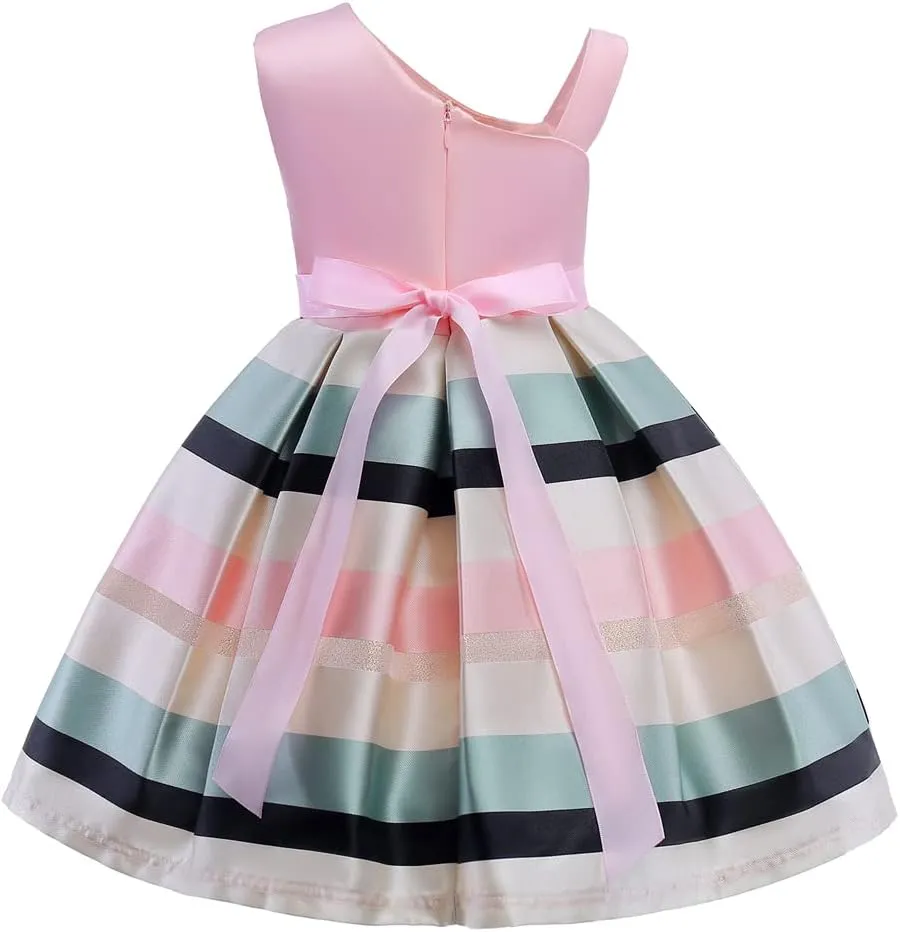 2T-9T Off Shoulder Flower Girls Dress Pageant Party Floral Formal Dresses