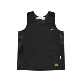 Abc. 123. Mesh Satin Tank Top Black