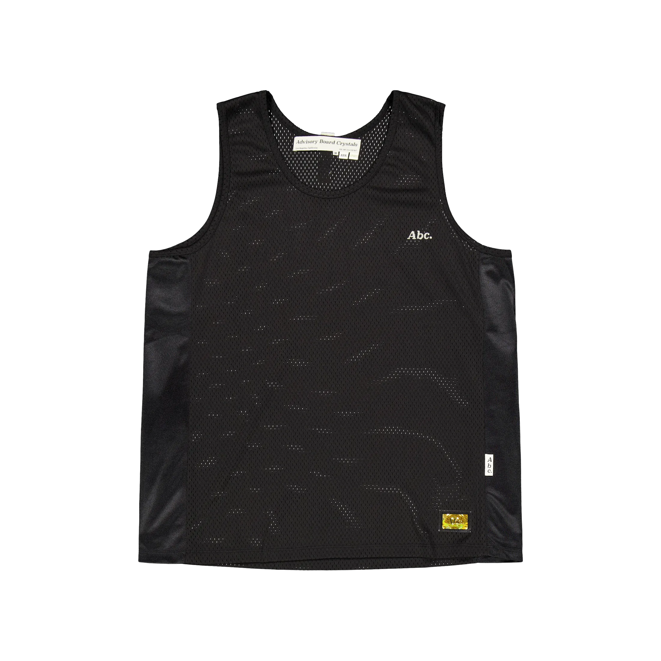 Abc. 123. Mesh Satin Tank Top Black