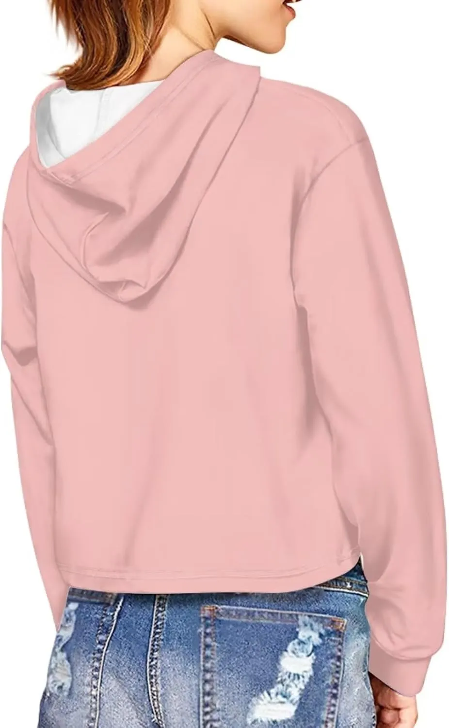 Crop Tops for Kids Girls Crop Hoodies Long Sleeve Shirts Cropped Hoodie
