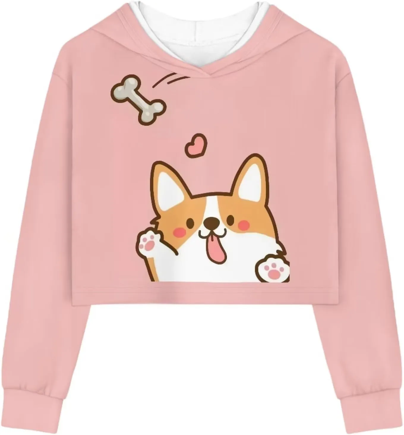 Crop Tops for Kids Girls Crop Hoodies Long Sleeve Shirts Cropped Hoodie