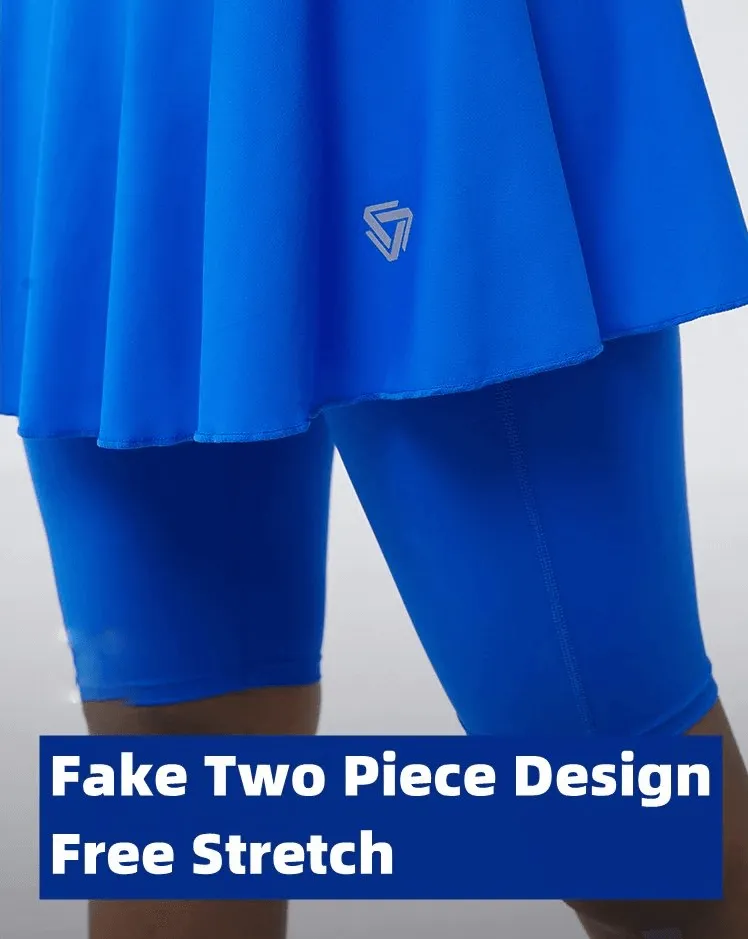 Elastic Quick Dry Women's Skirt-Shorts with High Waist - SF0242
