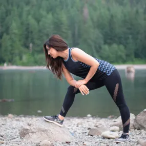Final Sale Blue Chevron Biker Unleashed Tank