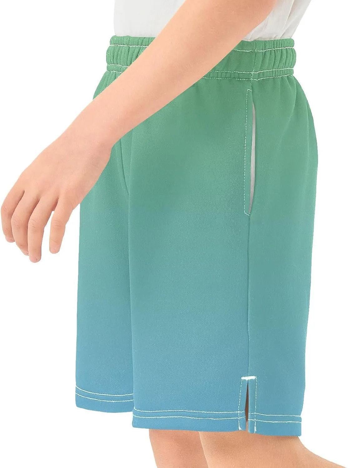 Gradient Boys Athletic Shorts Quick Dry Active Soccer Shorts with Pockets for Kids