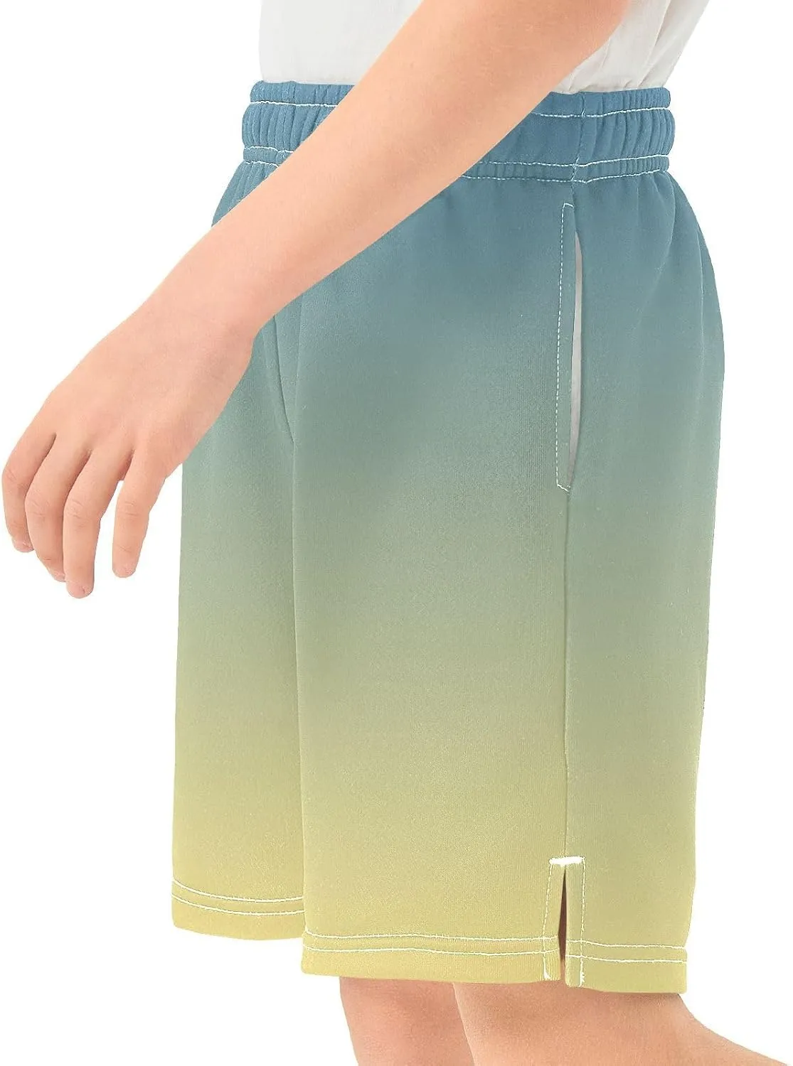 Gradient Boys Athletic Shorts Quick Dry Active Soccer Shorts with Pockets for Kids