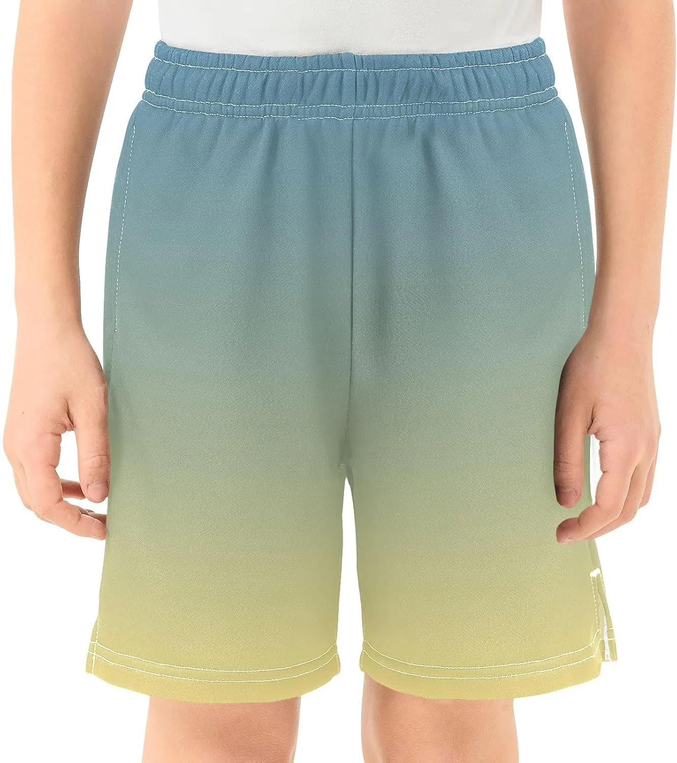 Gradient Boys Athletic Shorts Quick Dry Active Soccer Shorts with Pockets for Kids