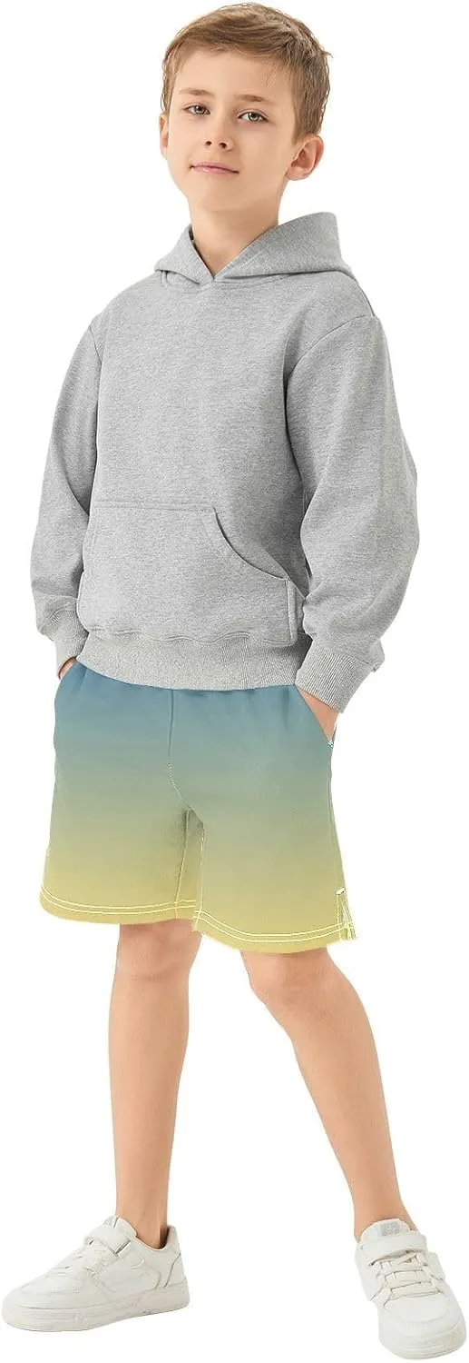 Gradient Boys Athletic Shorts Quick Dry Active Soccer Shorts with Pockets for Kids