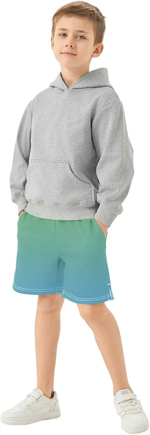 Gradient Boys Athletic Shorts Quick Dry Active Soccer Shorts with Pockets for Kids