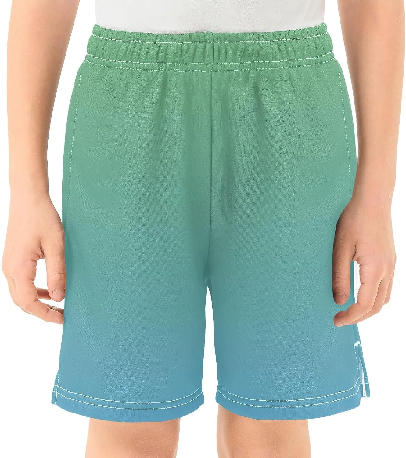 Gradient Boys Athletic Shorts Quick Dry Active Soccer Shorts with Pockets for Kids