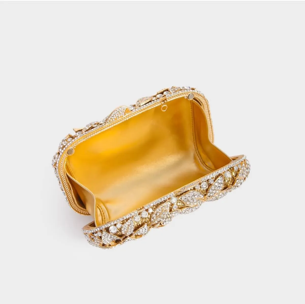 Ladies Crystal Evening Bag Flower Luxury Rhinestone Clutch Bags Diamond Party Wedding Handbag Sparkle Party Purse