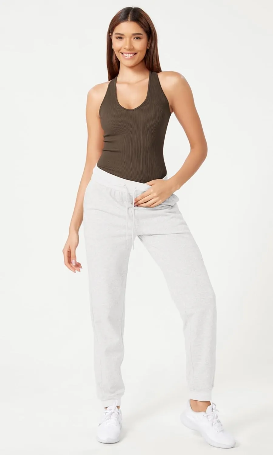 ODODOS 3-Pack Seamless Racerback Crop Tank for Women Ribbed Knit Soft Crop Tops