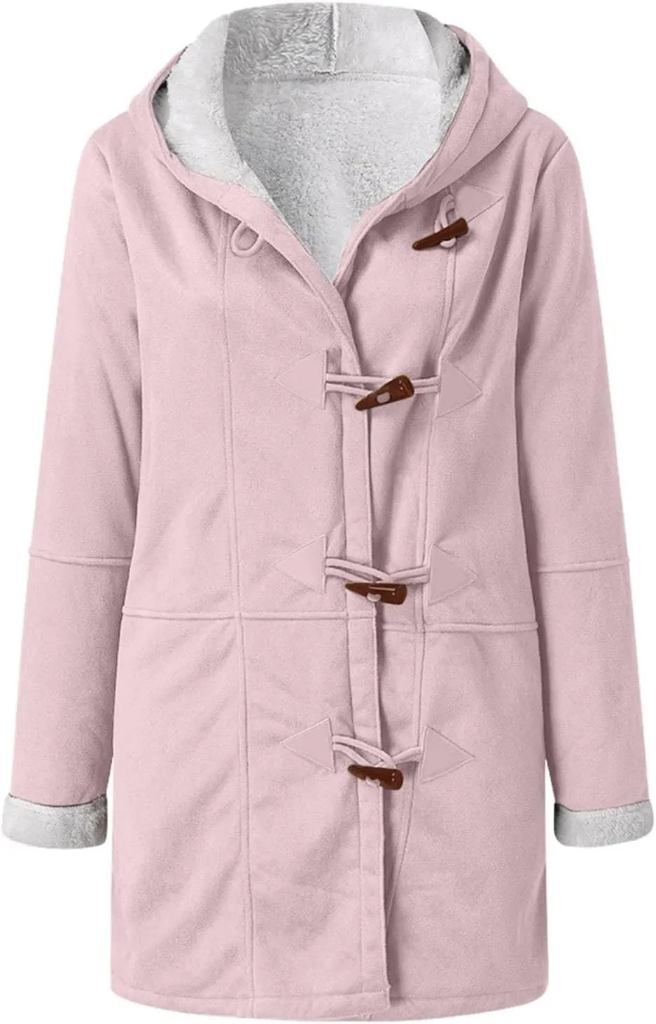 Plus Size Winter Coat for Women Heavy Warm Sherpa Fleece Lined Distressed Overcoat Parka Faux Suede Hoodies Pea Coat