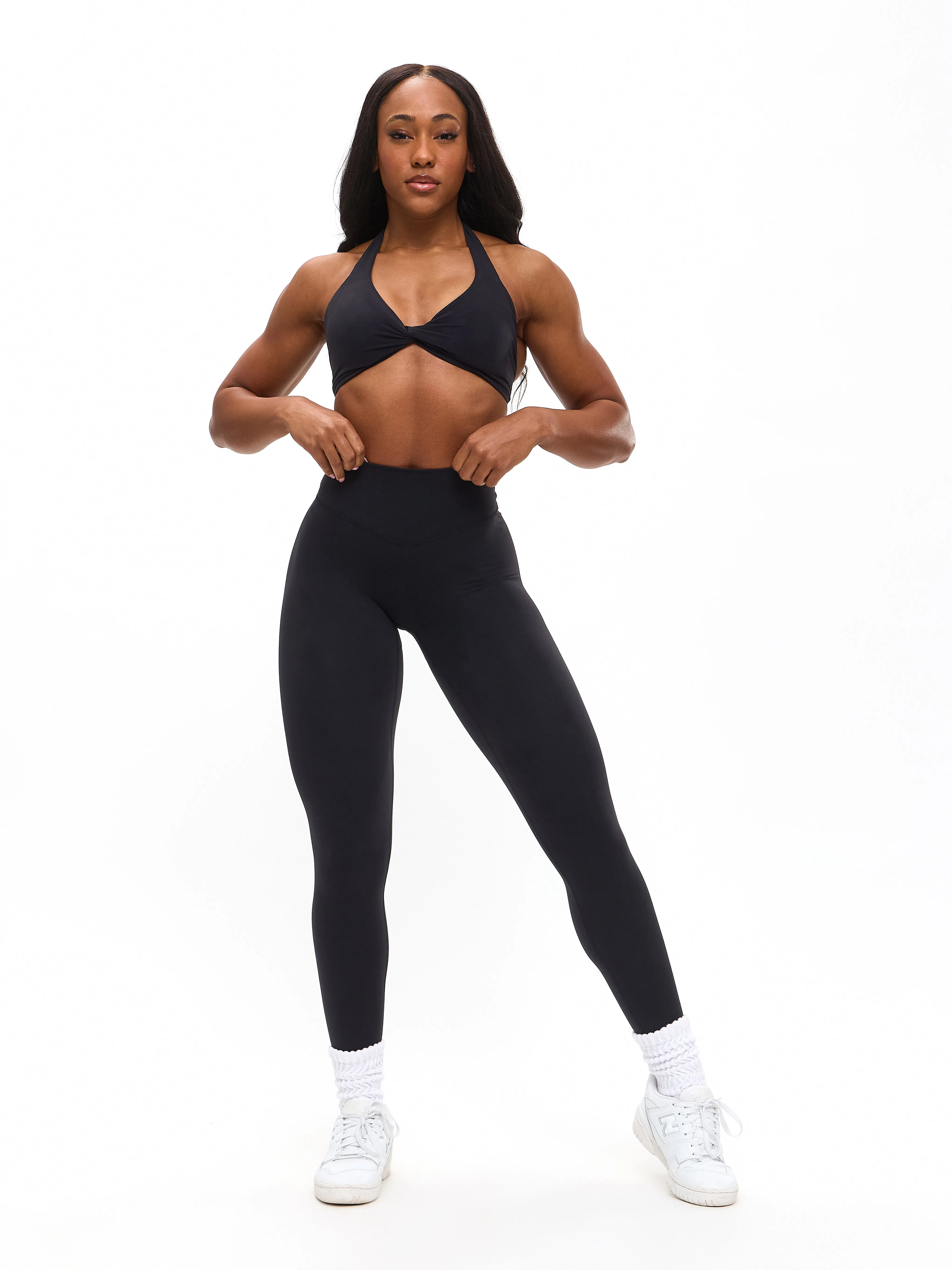 Poshknit Scrunch Legging - Onyx Black
