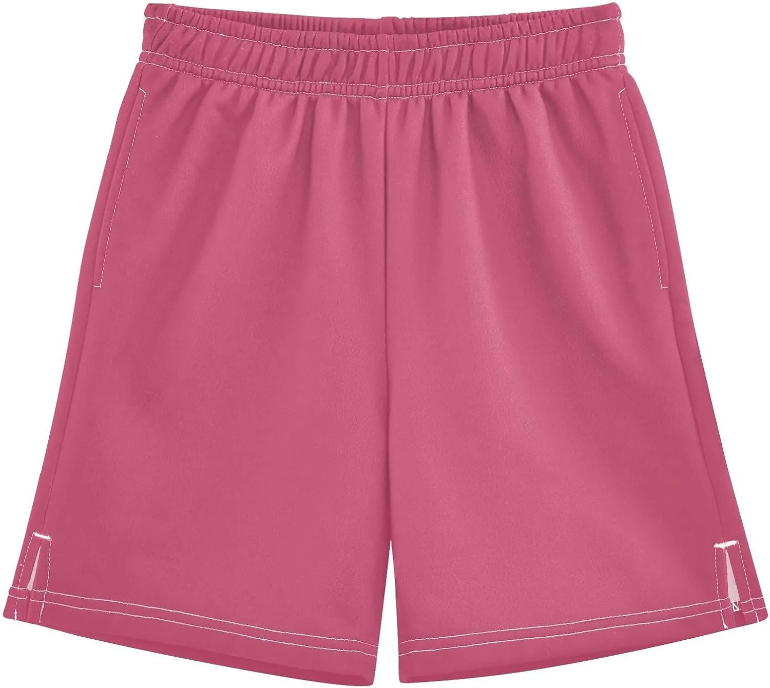 Solid Color Boys Athletic Shorts Quick Dry Active Youth Shorts with Pockets for Kids