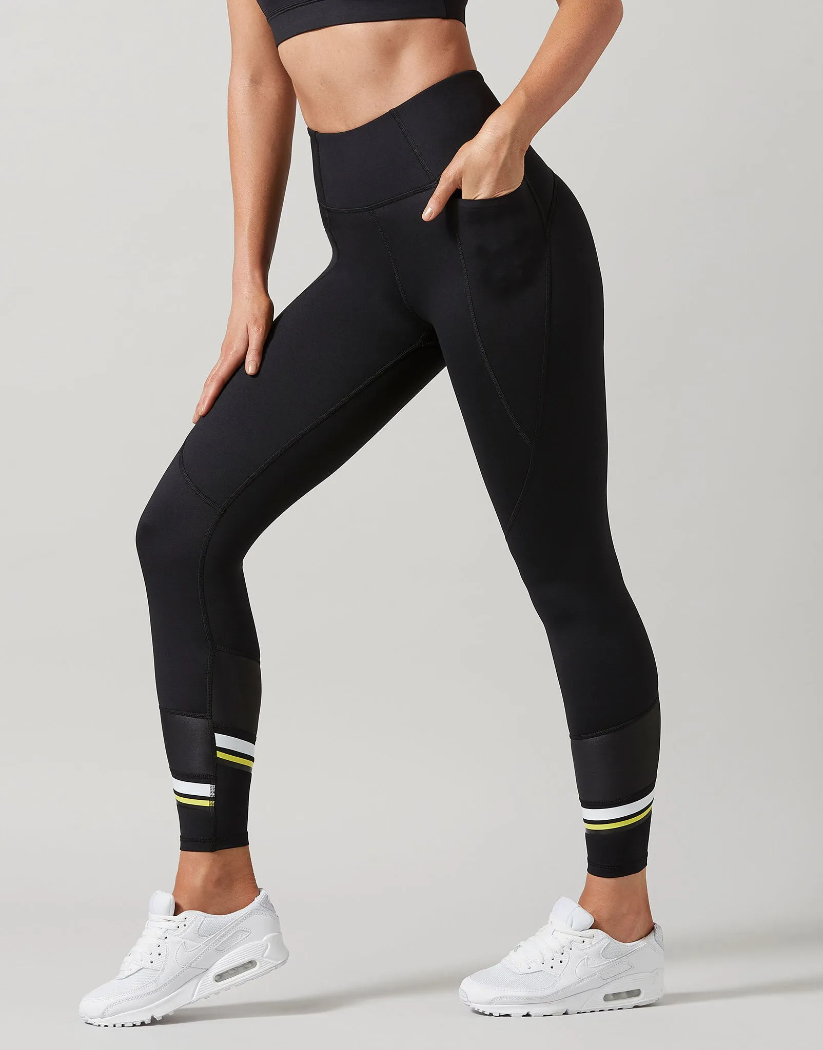 Tatiana Leggings in Black & Yellow