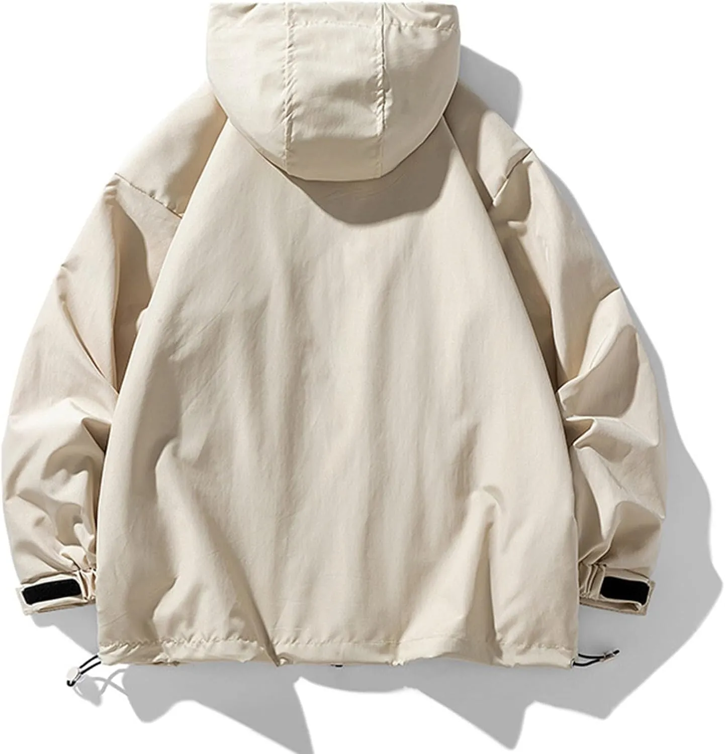Ymosrh Men's Rain Coat Waterproof Lightweight Hooded Jacket Outdoor Raincoat Shell Jacket Hiking Travel Jacket, M-3XL